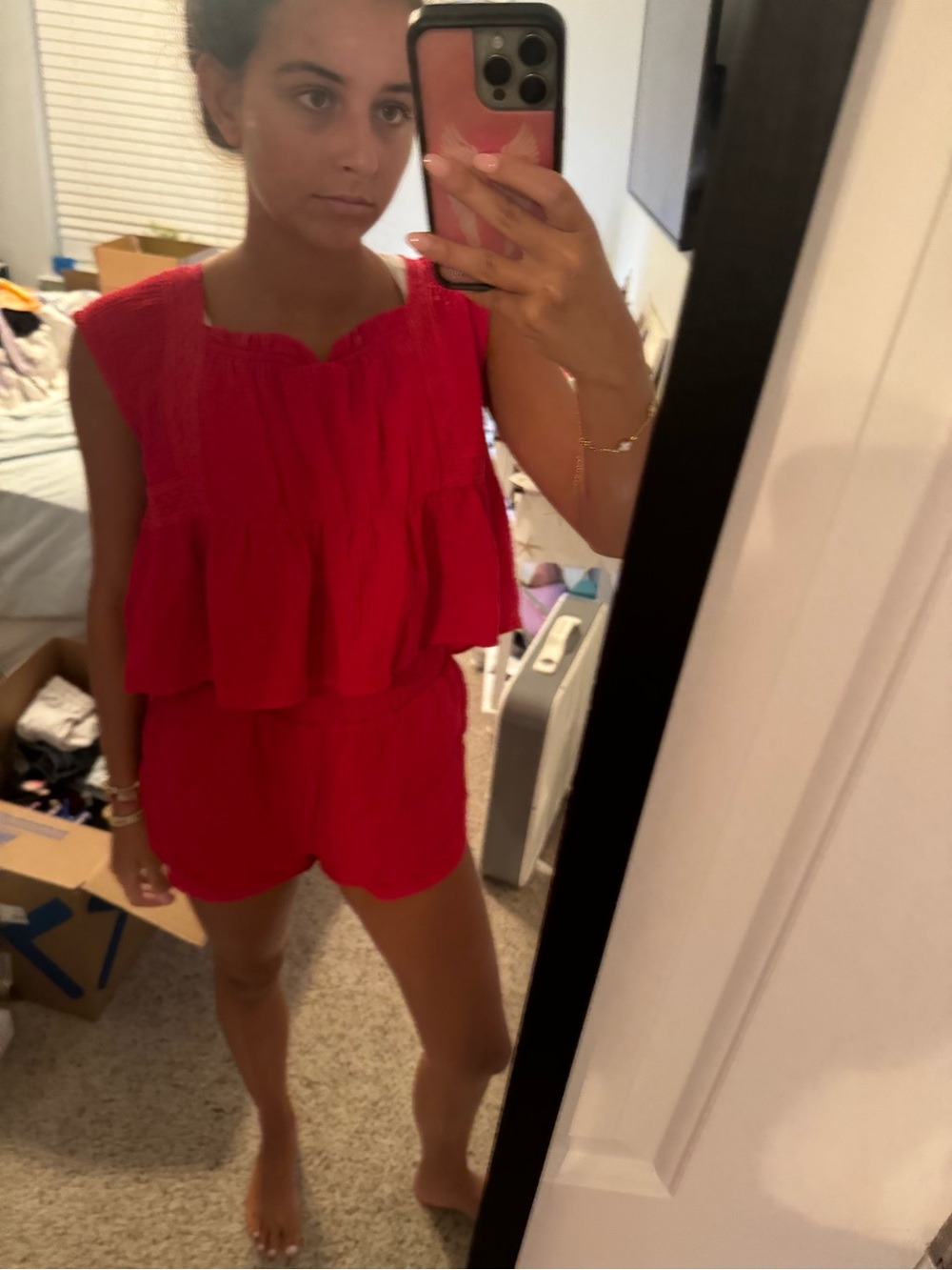 Red Tiered Ruffle Set